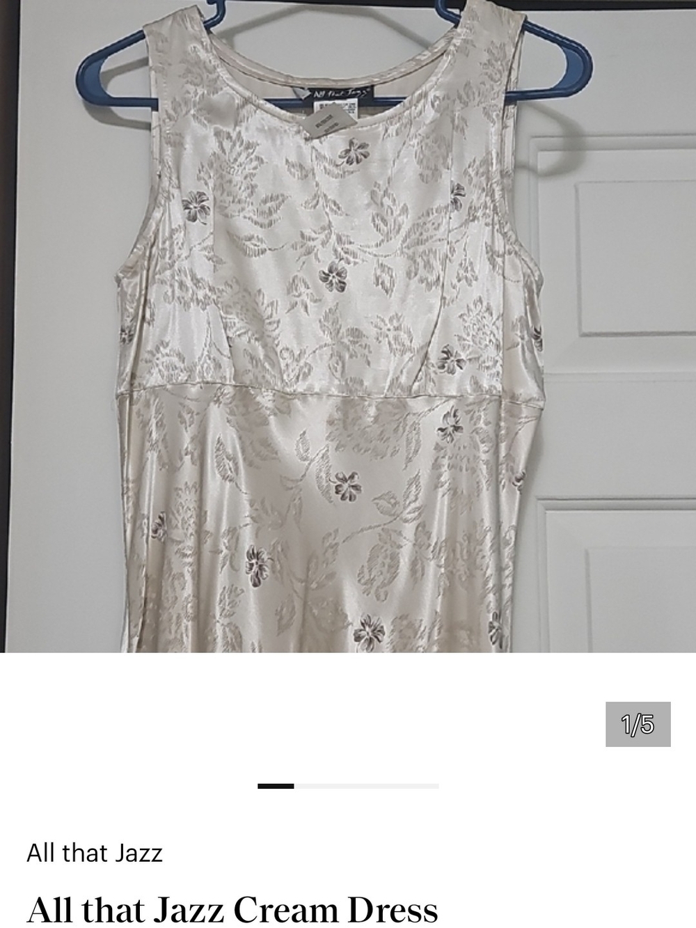 All that Jazz Cream Floral Satin Midi Dress